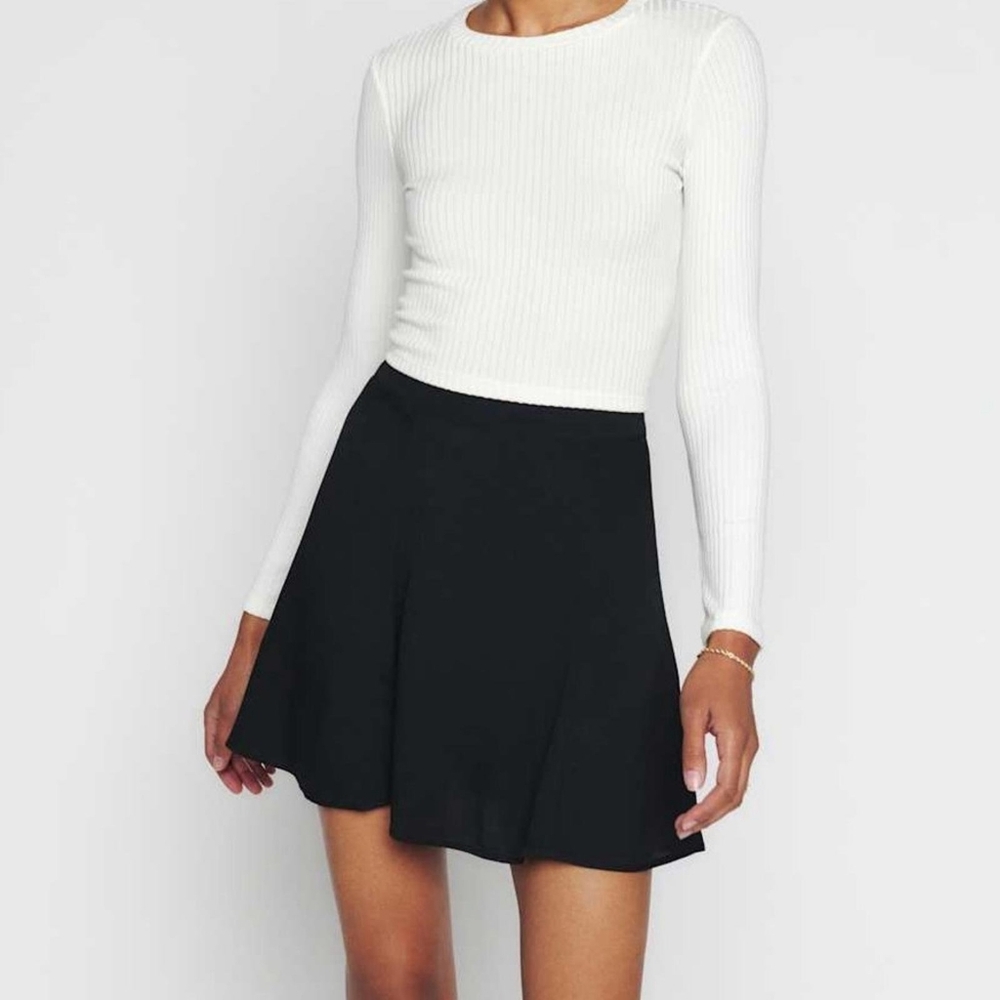 Reformation Black A-Line Skirt